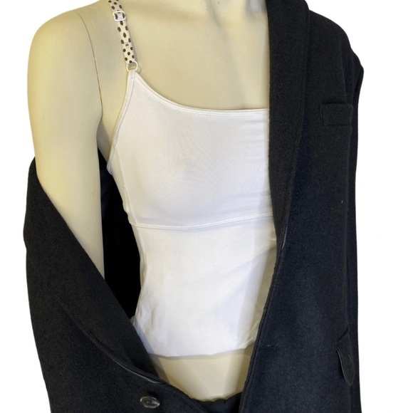 ๐ SOLD ๐ 7 For All Mankind Wool Black Jacket Blazer Lamb Leather Size XL - Picture 4 of 11